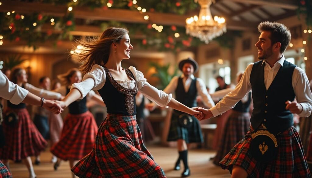 découvrez l'ambiance festive des danses scottish et bal folk, alliant tradition et convivialité pour des moments inoubliables en musique et en mouvement.