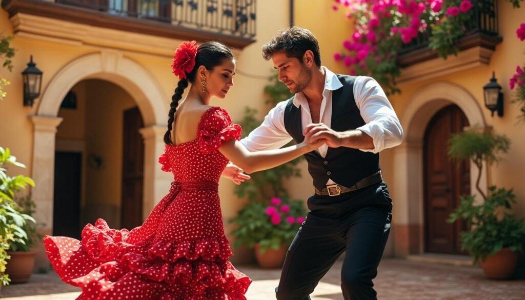 découvrez la passion et l'énergie des sevillanas, une danse traditionnelle andalouse pleine de rythme et de couleurs.